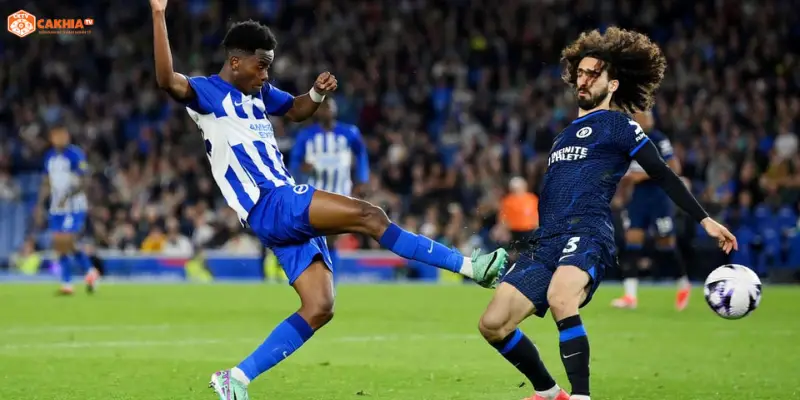 Không khí cuồng nhiệt trên khán đài American Express Community Stadium trước trận Brighton & Hove Albion vs Chelsea
